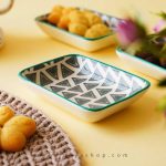 مزه کادویی مثلثی طوسی سبز مدل شادک