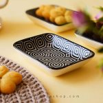 مزه کادویی طرح گل مشکی مدل شارین