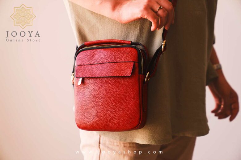 کیف چرم زنانه مدل بلسا قرمز در جویا