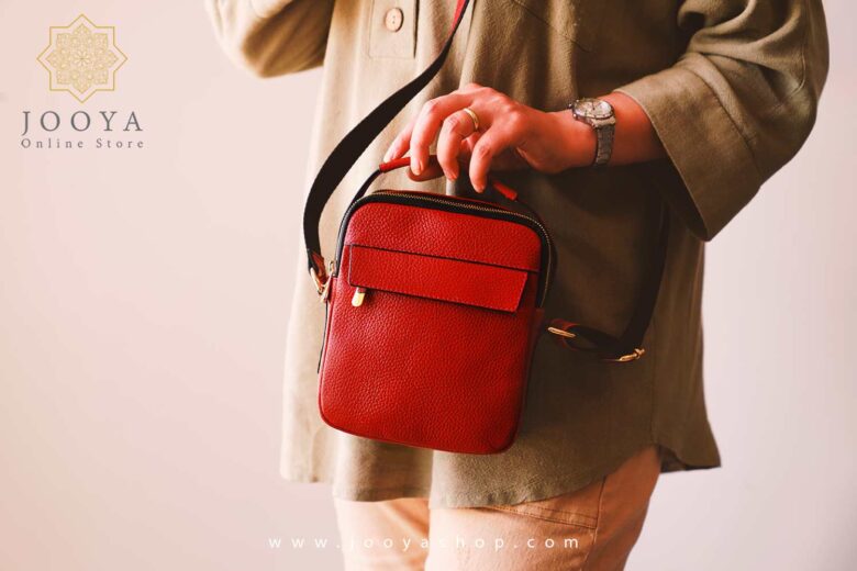 کیف چرم زنانه مدل بلسا قرمز