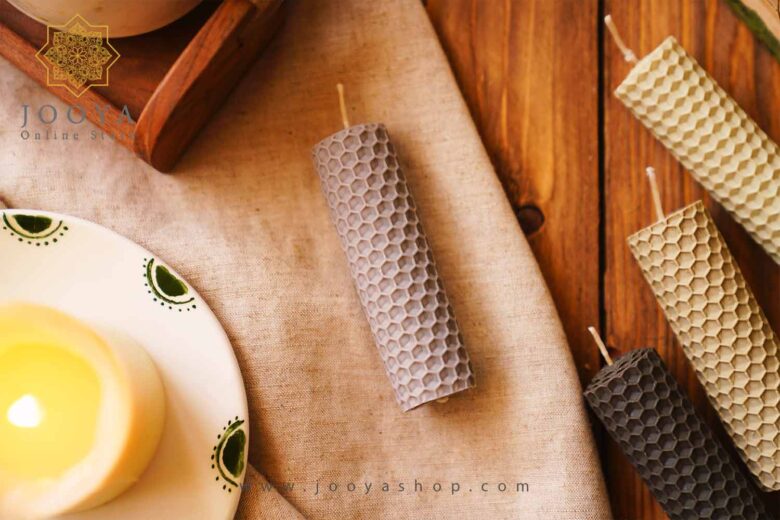 شمع بیزوکس کوچک طوسی مدل نیلا