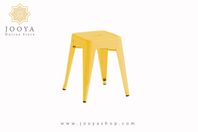 چهارپایه فلزی مدل تولیکس زرد