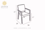 خرید صندلی دسته دار حصیری بامبو مدل 804