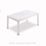 میز مستطیل حصیری بوستون مدل Rattan 150 سفید