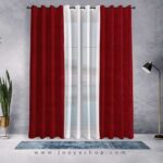 پرده طرح آمیتیس زرشکی