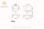 قیمت صندلی اپراتوری کیکا کد P860