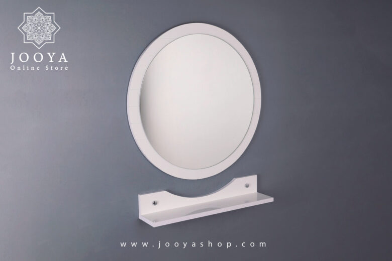 قیمت آینه سرویس بهداشتی دلفین مدل 1015-1 به همراه شلف رنگ سفید