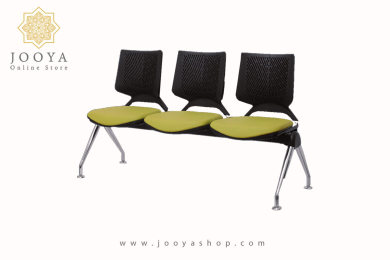 خرید نیمکت انتظار وینر دو، بدون دسته پایه کروم سه نفره کد P223
