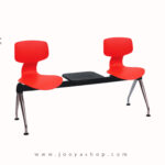 نیمکت انتظار دو نفره وسط میز دار یوگو پایه کروم کد T403