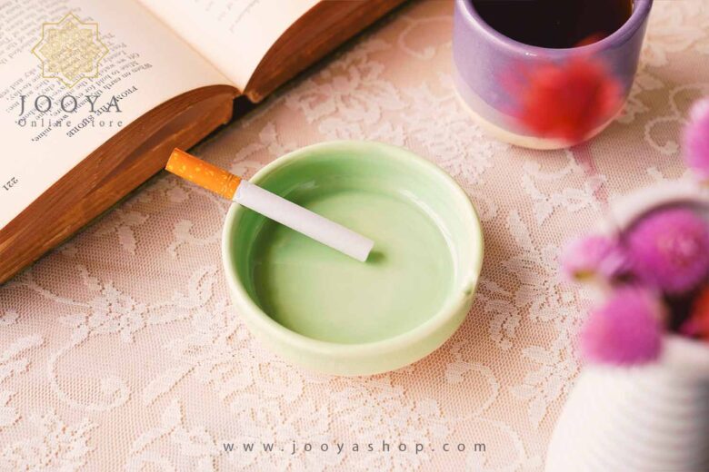 خرید زیر سیگاری سرامیکی الیانا سبز روشن