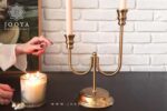 خرید شمعدان رومیزی دو شعله مدل روشنا