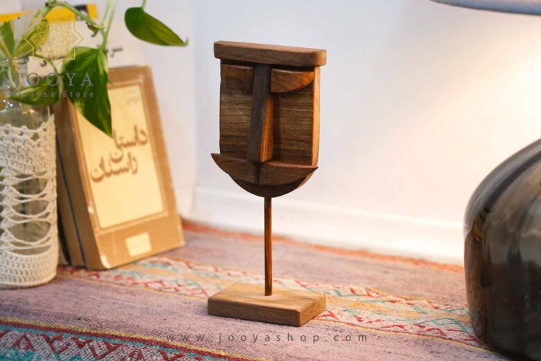 خرید مجسمه چوبی صورتک طرح 4
