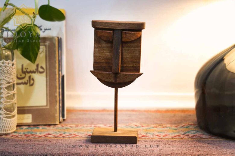 مجسمه چوبی صورتک طرح 4