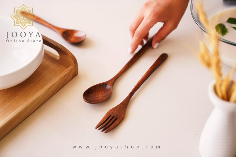 قیمت قاشق و چنگال چوبی آدلیتا