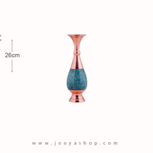 خرید گلدان فیروزه کوب صراحی آقاجانی ارتفاع26