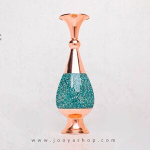 گلدان فیروزه کوب صراحی آقاجانی ارتفاع31