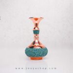 گلدان فیروزه کوبی شلغمی آقاجانی ارتفاع22