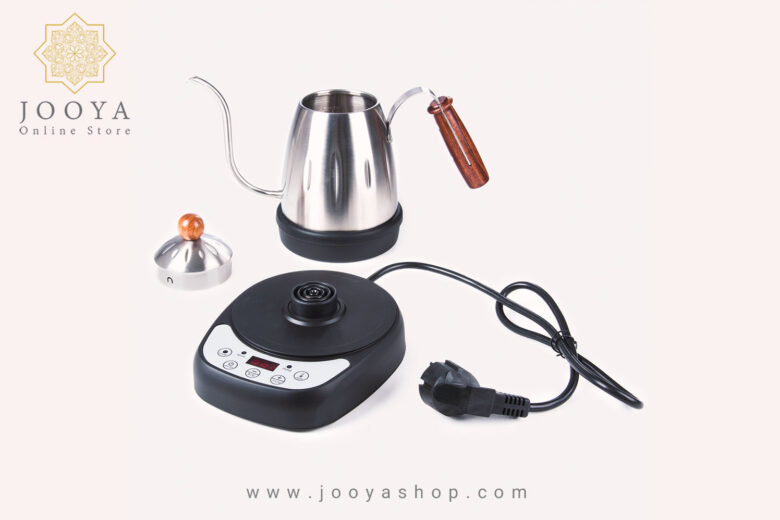 خرید و قیمت کتل برقی استیل ۷۰۰ میلی‌لیتری دسته چوبی