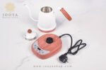 خرید کتل برقی استیل ۷۰۰ میلی‌لیتری سفید دسته چوبی