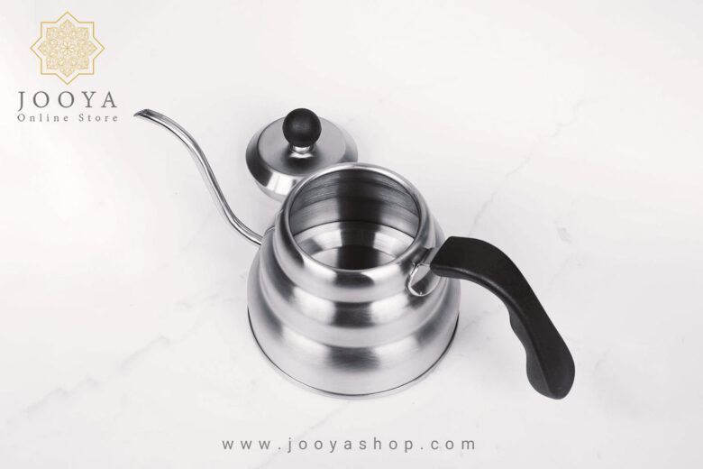 خرید کتل استیل ۹۰۰ میلی‌لیتری دسته مشکی