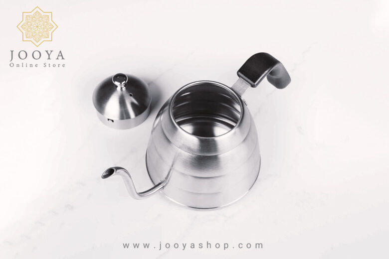 خرید و قیمت کتل استیل ۹۰۰ میلی‌لیتری دسته مشکی