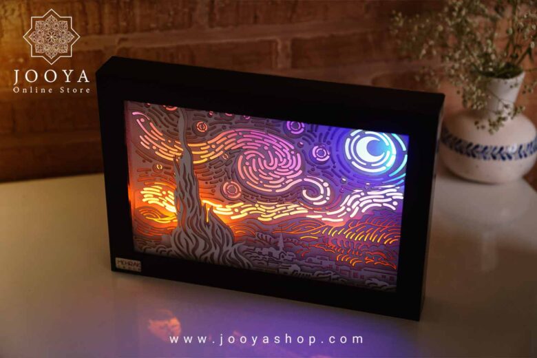 خرید و قیمت تابلو شب پرستاره سایز 1