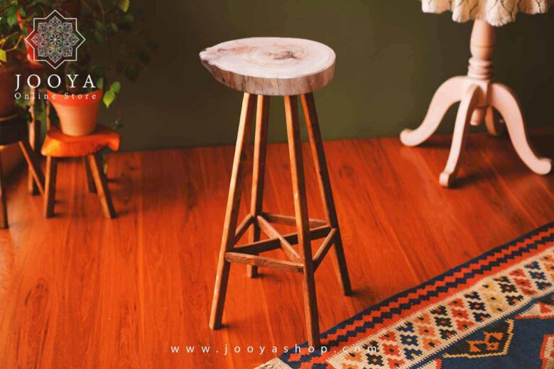 خرید و قیمت چهارپایه چوبی آفاق 70 سانت