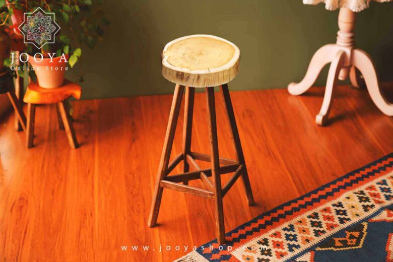 چهارپایه چوبی ماهرخ 60 سانت