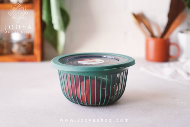 خرید و قیمت کاسه درب دار سیلیکونی فولی لایف 2 لیتر کد BNM-7536 سبز