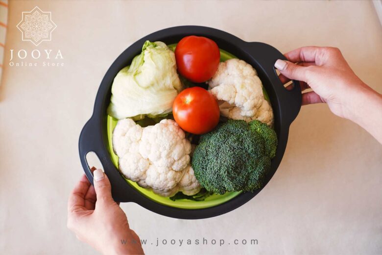 خرید و قیمت آبکش تاشو رابو بزرگ(سبز)