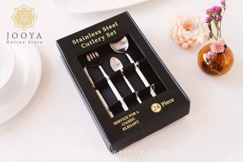 خرید و قیمت ست قاشق و چنگال STAINLESS STEEL سفید در جویا