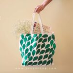 ساک پارچه ای طرح برگ