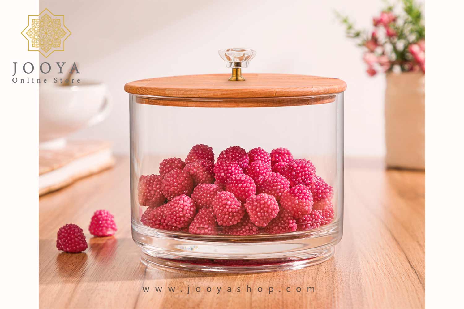 ظرف شکلات یک طبقه با درب چوبی لیمون ظرف شکلات یک طبقه با درب چوبی لیمون