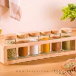 ست ادویه 6 عددی چوبی لیمون