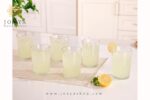 خرید لیوان شیشه ای 6 عددی لیمون