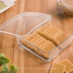 بیسکوییت خوری شیشه ای لیمون