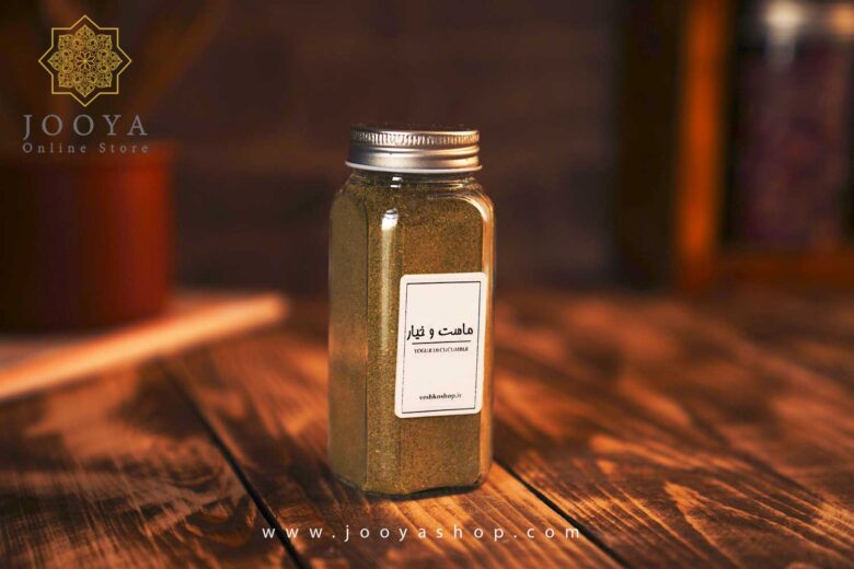 ادویه ماست و خیار بطری شیشه ای