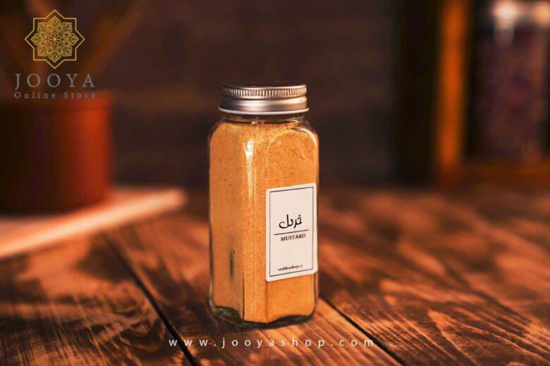 ادویه خردل بطری شیشه ای