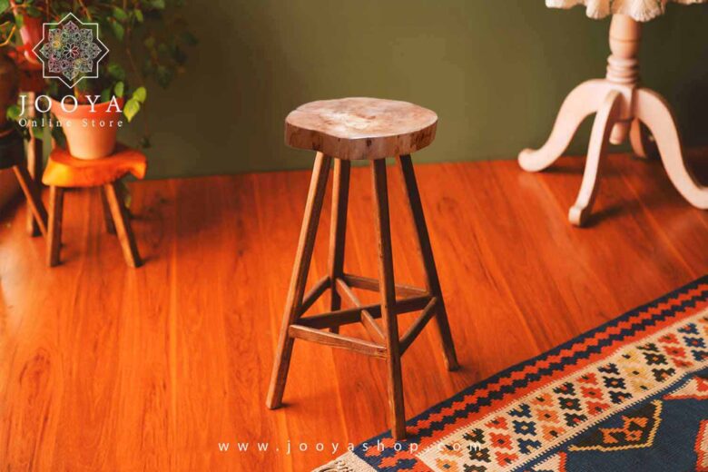 چهارپایه چوبی تیراژه 60 سانت