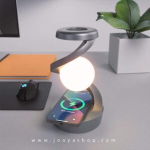 چراغ خواب رومیزی و شارژر بی سیم ROTATING SUSPENSION LAMP