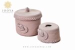 ست جادستمالی و سطل زباله گلبهی