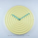 ساعت دیواری دورآن لیمویی با عقربه سبز