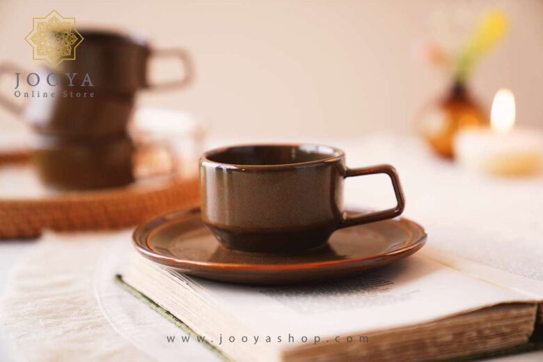 خرید ست فنجان قهوه ای