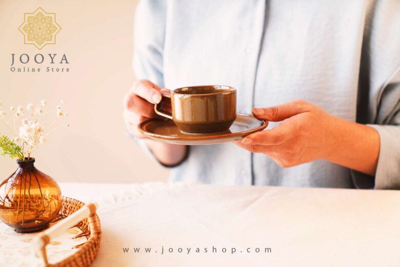 قیمت ست فنجان قهوه ای