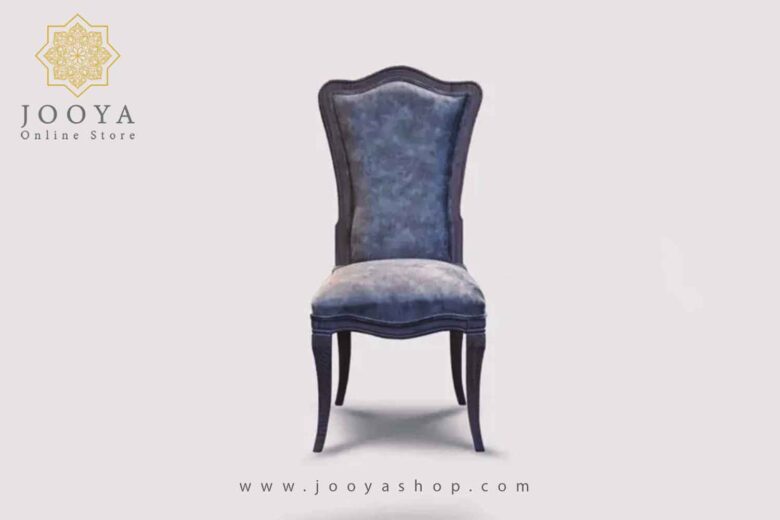 خرید صندلی نئوکلاسیک چوبی لاوین طوسی برفی در جویا شاپ