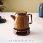 قوری و وارمر سرامیکی قهوه ای