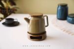 قوری و وارمر سرامیکی سبز