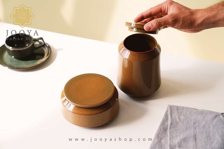 خرید ست بانکه سرامیکی قهوه ای