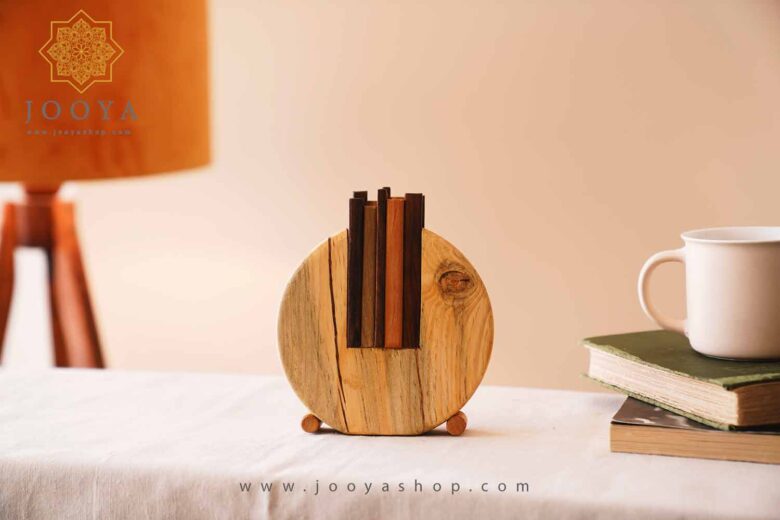 خرید گلدان چوبی طرح انار سایز 1