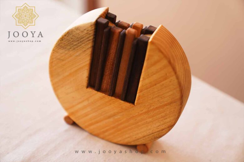 خرید و قیمت گلدان چوبی طرح انار سایز 2